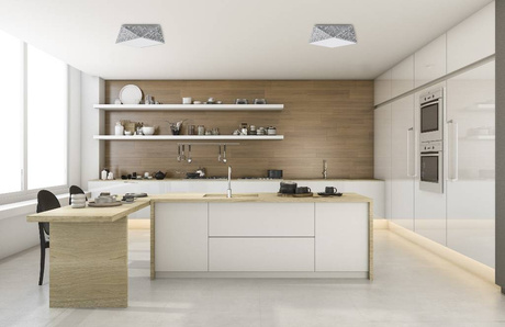 Plafond HEXA 45 CEKIN + 3x Ampoule LED E27 4000K Froid 7.5W 650lm