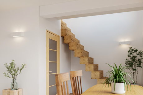 Applique céramique VEGA blanc + 1x ampoule LED E27 3000K Warm 7.5W 620lm