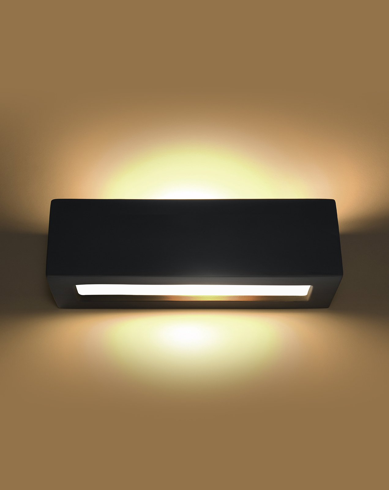 Applique en céramique VEGA noir + 1x ampoule LED E27 4000K Cold 7.5W 650lm