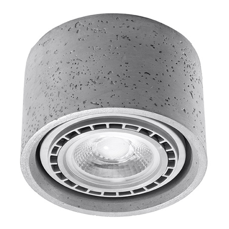 Plafond BASIC 1 béton + 1x ampoule LED GU10 AR111 4000K COLD 12W 850lm