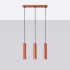 Lampe suspendue LAGOS 3L rouge ocre