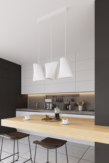 Lustre BLUM 1 blanc +1x ampoule LED E27 4000K Froid 7.5W 650lm