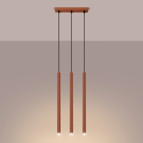 Lampe suspendue PASTELO 3 rouge ocre
