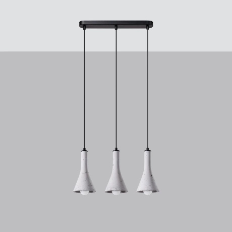 Lampe suspendue REA 3L béton