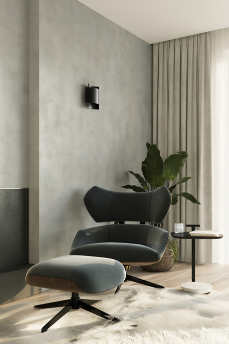 Applique IMPACT noir + 1x ampoule LED G9 4000K Cold 4.5W 530lm