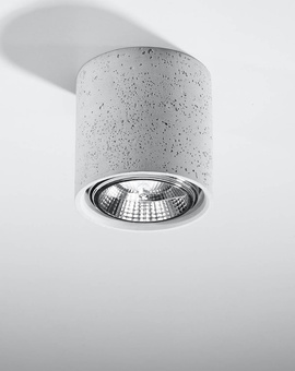 Plafond CULLO 140 béton + 1x ampoule LED GU10 AR111 4000K COLD 12W 850lm [WOJ+14147].