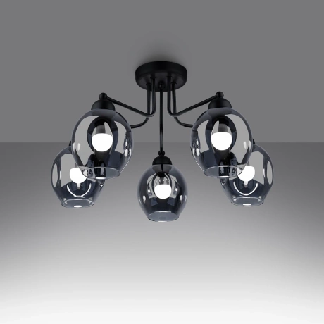 Lustre FILLAN 5 noir