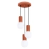 Lampe suspendue HALO 3P rouge ochra
