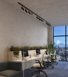 Plafonnier, 4 spots, système de rail triphasé, TORN