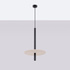 Lampe suspendue FELTRO 1 noir/beige