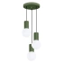 Lampe pendante HALO 3P vert olive