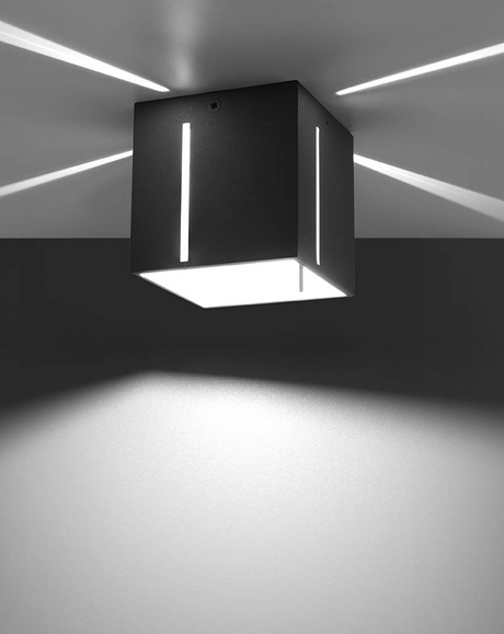 Plafond PIXAR gris + 1x ampoule LED G9 4000K Froid 4.5W 530lm