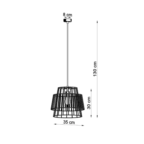Lampe pendante GATE noir