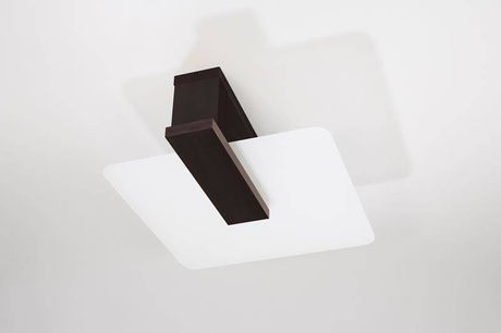 Plafond LAPPO wengé + 2x ampoule LED E27 3000K Warm 7.5W 620lm