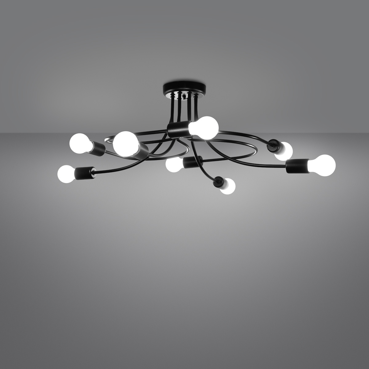 Lustre LEVAR 8 noir