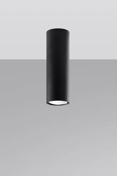 Plafond LAGOS 20 noir + 1x ampoule LED GU-10 3000K Warm 7W 620lm