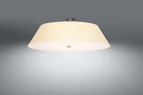 Plafond VEGA 70 blanc + 5x ampoule LED E27 3000K Warm 7.5W 620lm