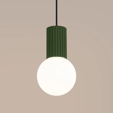 Lampe pendante HALO 1 vert olive
