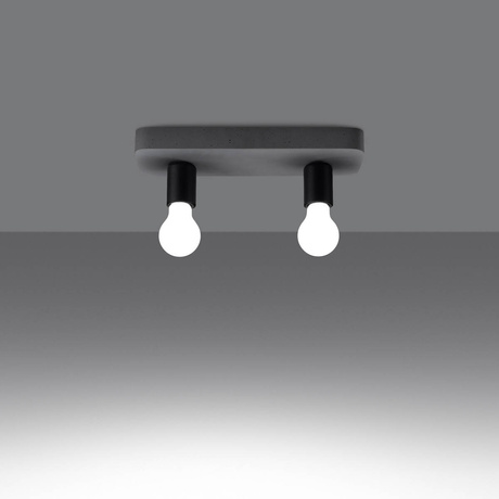 Plafond TAVO 2 + 2x ampoule LED E27 3000K Warm 7.5W 620lm