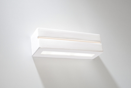 Applique en céramique VEGA LINE blanc + 1x ampoule LED E27 4000K Cold 7,5W 650lm