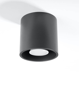 Plafond ORBIS 1 anthracite + 1x ampoule LED GU-10 4000K Froid 7W 630lm