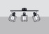 BELUCI 3 plafond noir + 3x ampoule LED E14 3000K Warm 7.5W 620lm