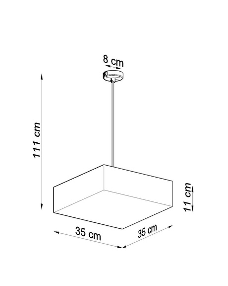 Lampa wisząca HORUS 35 czarny