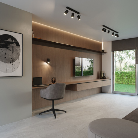 Applique RING noir avec interrupteur + 1x ampoule LED GU-10 4000K Cold 7W 630lm