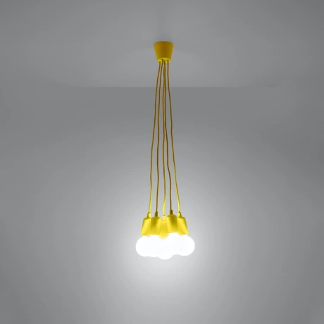 Lampe pendante DIEGO 5 jaune