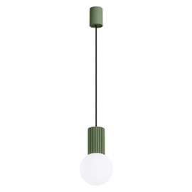 Lampe pendante HALO 1 vert olive