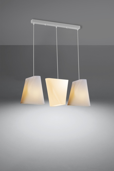 Lustre BLUM 3 blanc + 3x ampoule LED E27 4000K Froid 7.5W 650lm