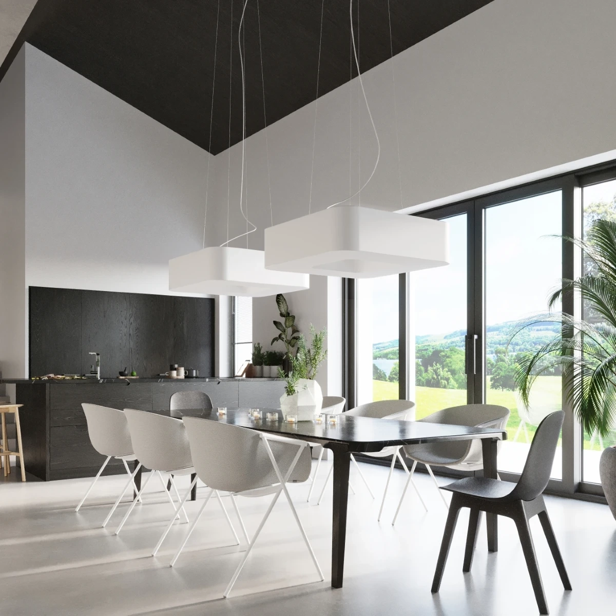 Lustre URANO 80 blanc