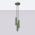 Lampe suspendue KARBON 3P vert olive