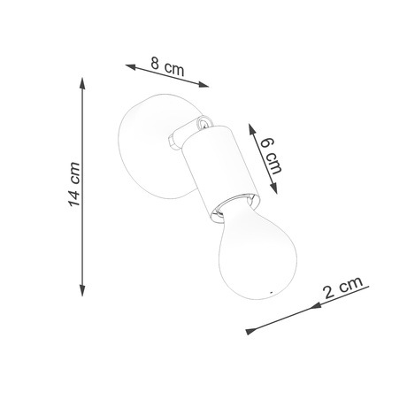 Applique FORNES 1 noire + 1x ampoule LED E27 3000K Warm 7.5W 620lm