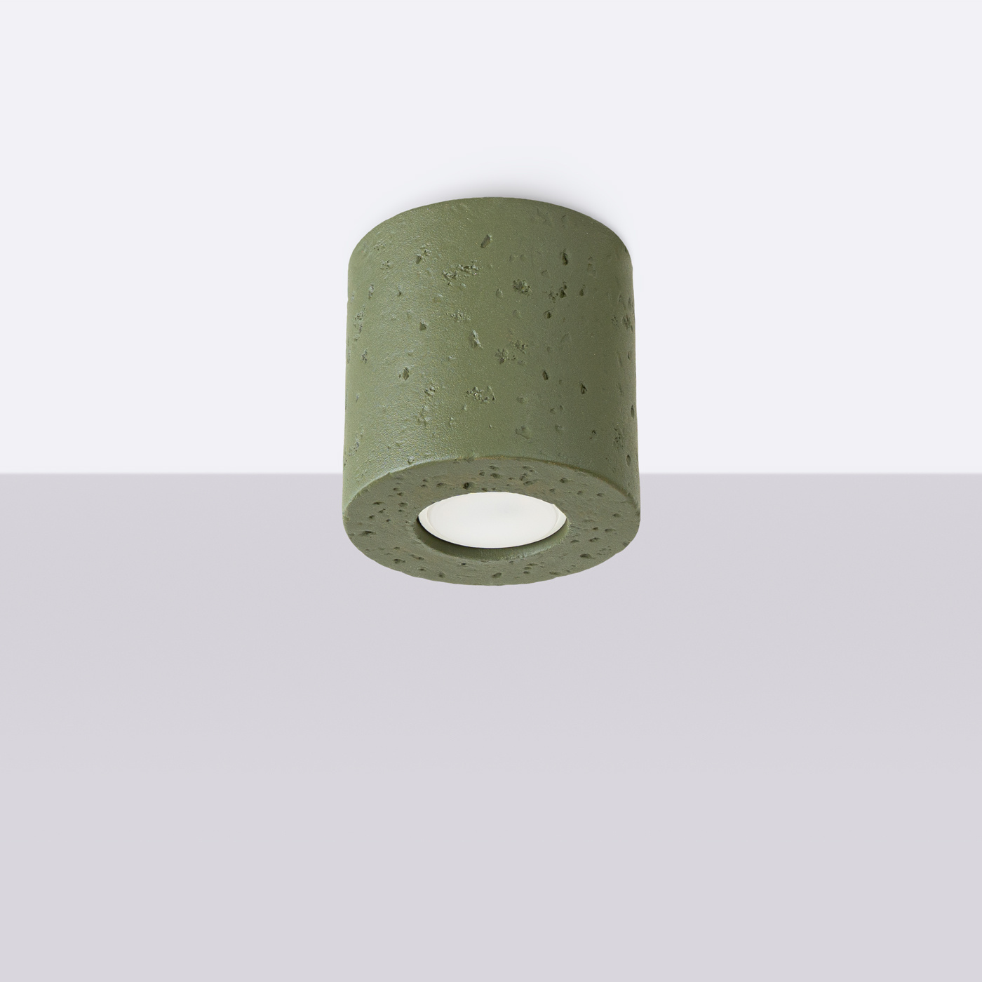 Plafonnier ORBIS béton vert olive