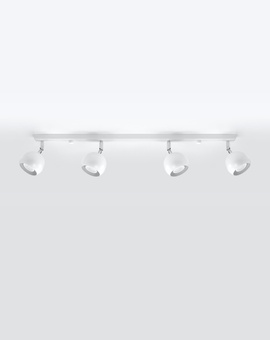 Plafond OCULARE 4L blanc + 4x ampoule LED GU-10 4000K Froid 7W 630lm