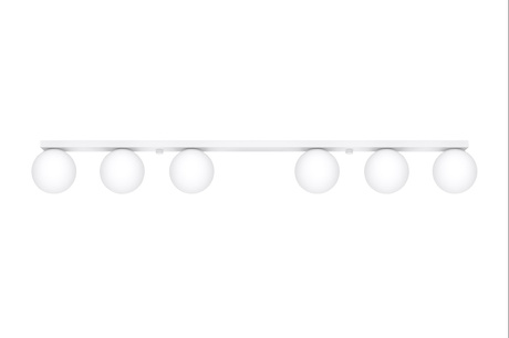 Plafond YOLI 6 blanc + 6x ampoule LED G9 4000K Froid 4.5W 460lm