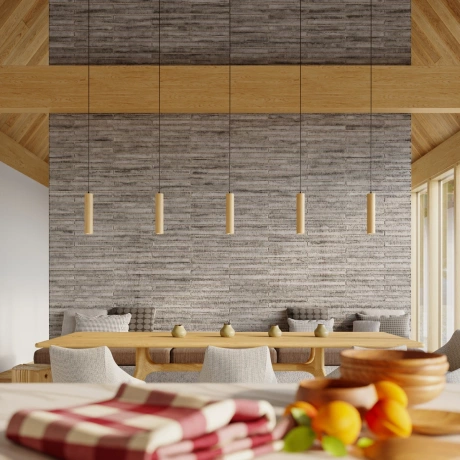 Lampe suspendue LINO 3 bois