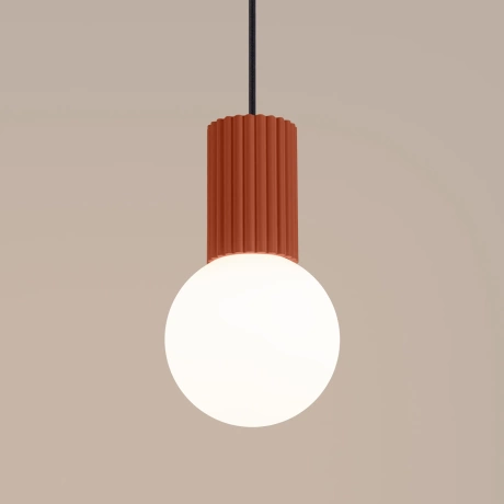 Lampe suspendue HALO 1 rouge ochra