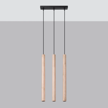 Lampe suspendue PASTELO 3L bois