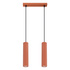 Lampe suspendue KARBON 2 rouge ocre