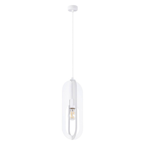 NICUS 1 lampe suspendue blanche + 1x ampoule LED E27 3000K Warm 7.5W 620lm