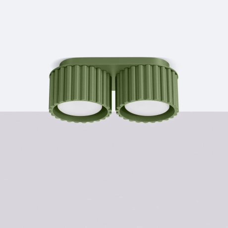Plafonnier AURA 2 vert olive Gx53