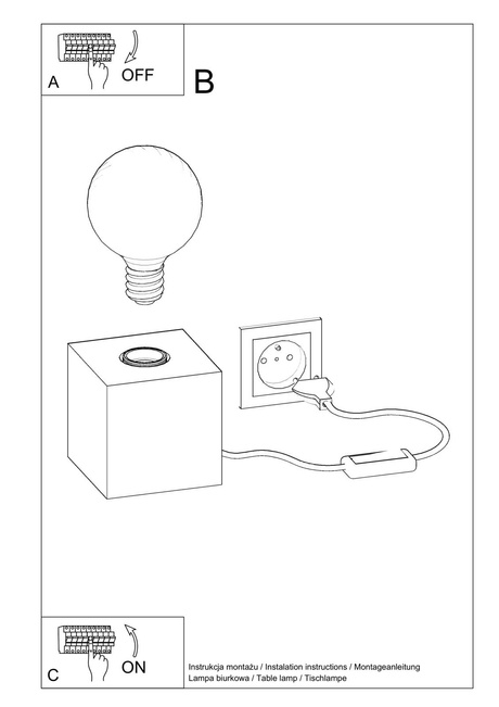 Lampe de bureau ARIZ bois naturel + 1x ampoule LED E27 4000K Froid 7.5W 650lm
