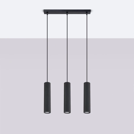 Lampe suspendue KARBON 3L noir