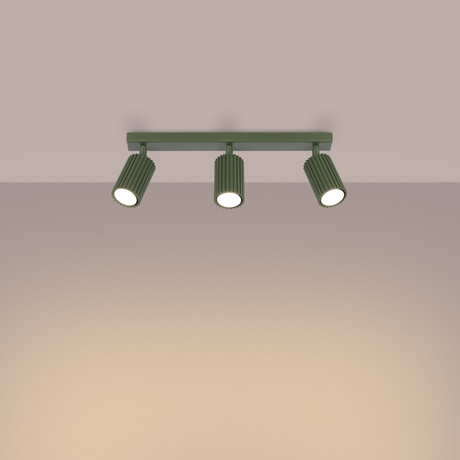 Plafonnier KARBON 3L vert olive