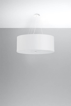 Lustre OTTO 70 blanc + 6x ampoule LED E27 3000K Warm 7.5W 620lm