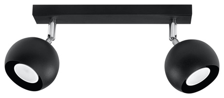 Plafond OCULARE 2 noir + 2x ampoule LED GU-10 3000K Warm 7W 620lm