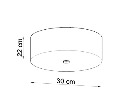 Plafond SKALA 30 blanc + 3x ampoule LED E27 3000K Warm 7.5W 620lm