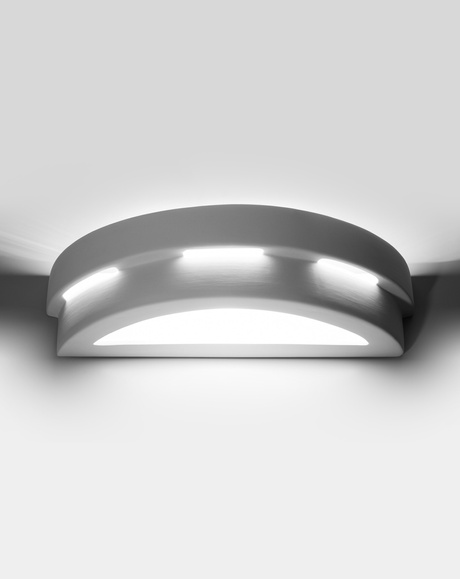 Applique en céramique HELIOS blanc + 1x ampoule LED E27 3000K Warm 7,5W 620lm